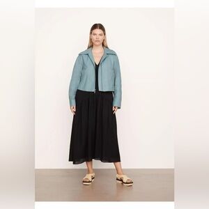 Vince Jade Light Zip Front Flight Plus Jacket 2X